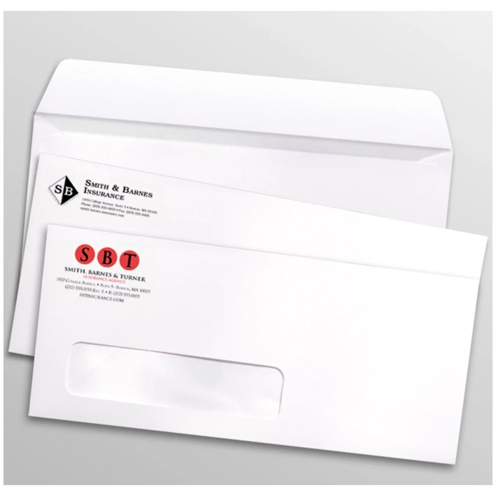 Envelope printing with return address and logo