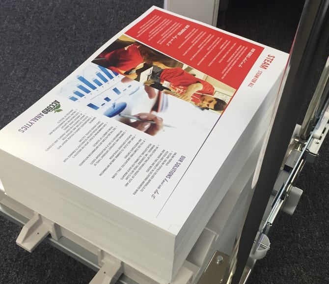 Tri-fold brochure printing with professional layout