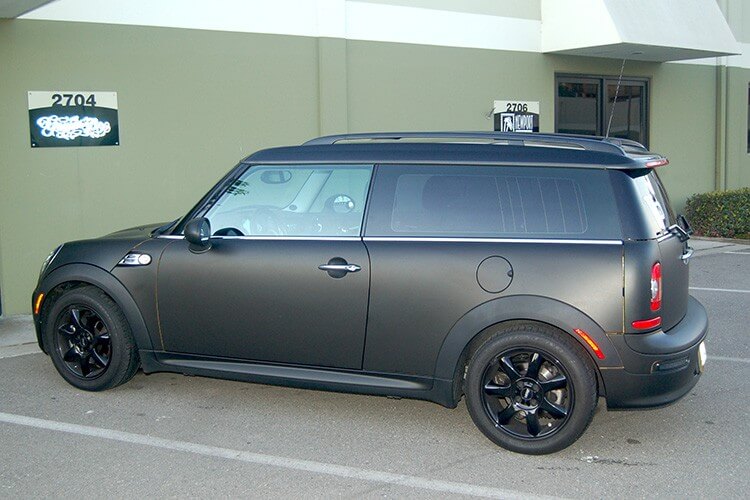 Mini Cooper Wrap - Yellow to Matte Black